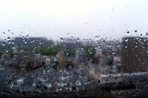 rain on the window, Tokyo, rainy season