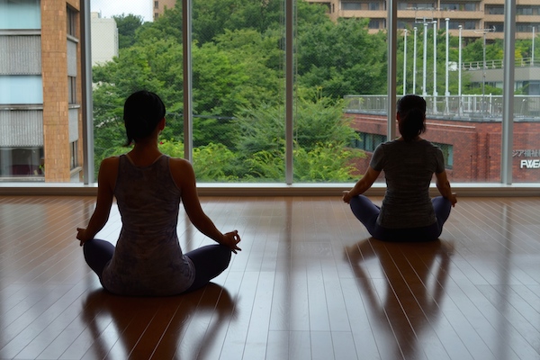 Meditation at Be Yoga Japan studio, Hiroo, Tokyo, Japan